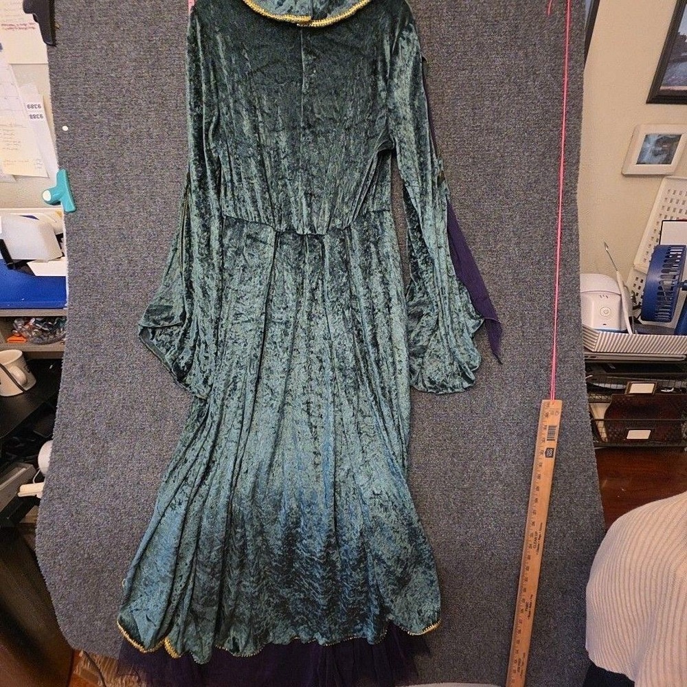 Spirit Dress Womens XL Green Velvet Hocus Pocus Corset Witch Winifred Sanderson - Picture 10 of 14